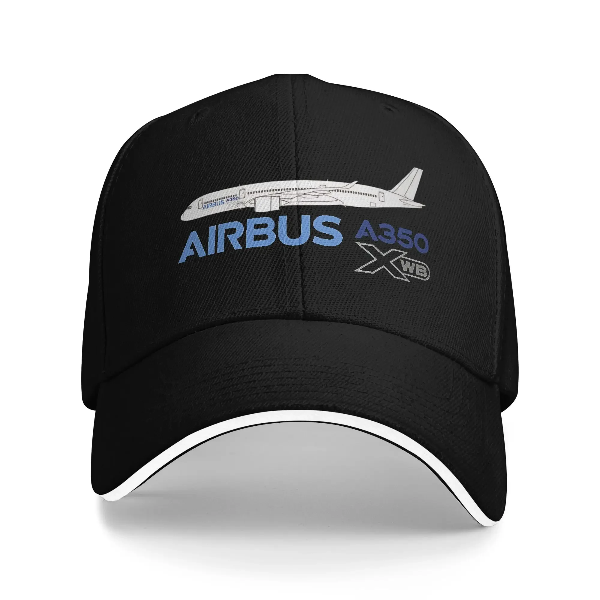 New Spring Airbus A350 Line Drawing Baseball Cap  Kpop Rock Fitted Retro Print Sun Trucker Hat Unisex-Teens Wholesale Baseball C