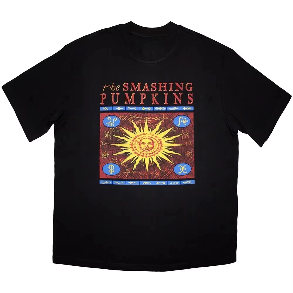 

The Smashing Pumpkins Периферийный узор с принтом Летние элитные брендовые хлопковые мужские и женские футболки с короткими рукавами