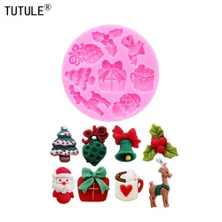 Christmas deer Strawberries Silicone Mold Santa foliage Fondant Sugar Cupcake Craft Molds drop glue decorative epoxy resin Mold