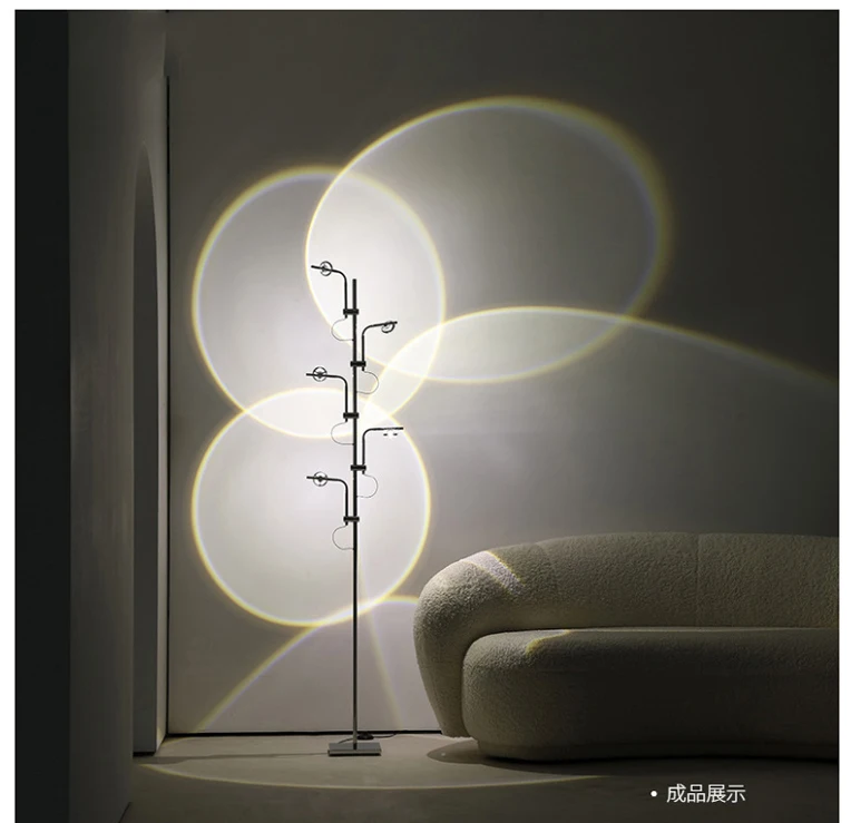 Modern Sunset Floor Lamp with 7 Colored Films & Angle Rotating, Mood Standing Lamp for Living Room Bedroom Hotel Decor Lighting