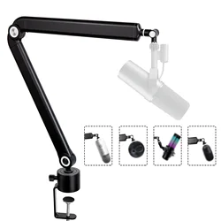 Heavy Suspension Boom Microphone Stand for SM7B K688 K658 AM8 Condenser Microphone Recording Studio Scissor Adjustable Arm Stand