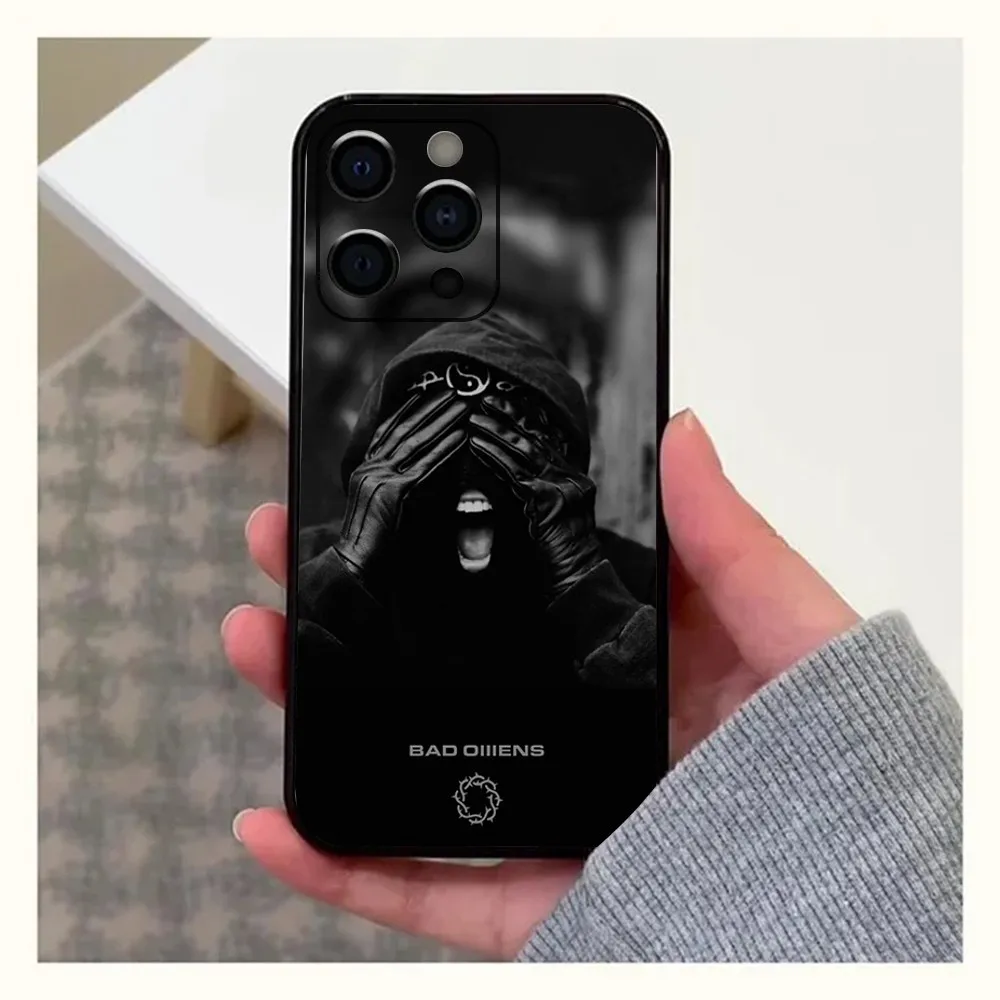 B-Band B-Bad Omens  Phone Case For Apple iPhone 15,14,13,12,11,Pro,X,XS,Max,XR,Plus,Mini Soft Black Cover