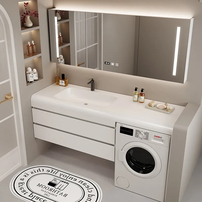 

Комбинированный шкаф для стиральной машины (высокий и низкий), тумба для ванной комнаты, умывальник для туалета