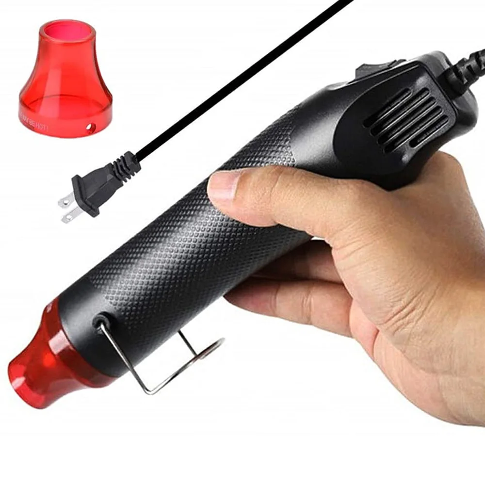 Portable Mini Heater Handheld Hot Air Gun for DIY Craft Embossing Shrink Wrapping PVC 300W Multi Function Electrical Heat Tool