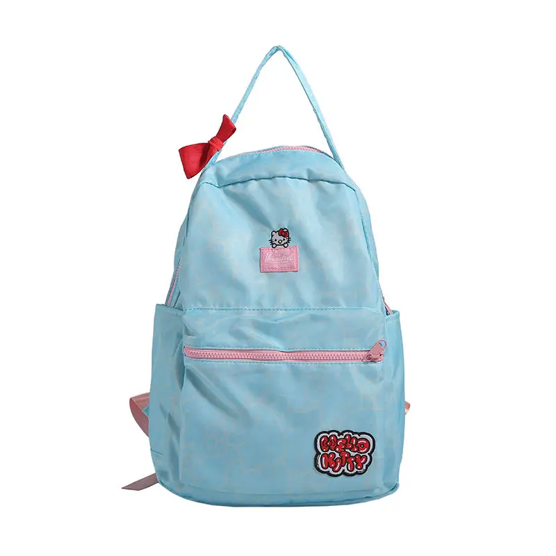 

Sanrio Backpacks for Student Girl Cute Large Capacity School Bag Nylon Waterproof Beige Blue Lightweight College Student Bag