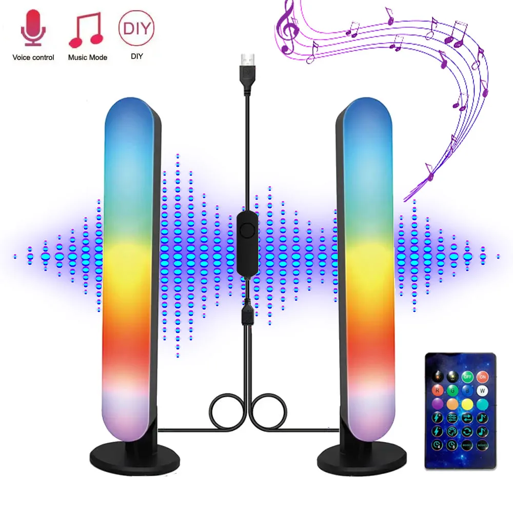 

LED Night Light Bluetooth for Bar Decoration, RGB Lighting with Remote Control for Desktop TV Games and Bedroom Decoration