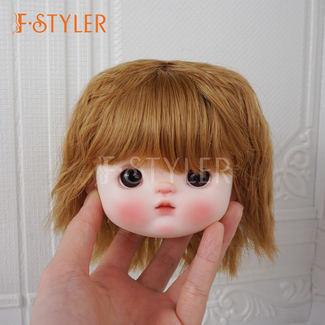 

FStyler BJD/SD Doll Wigs for 10-11 Inch Head Blythes Dolls Accessories High Temperature Silky Soft Wigs 25.5-27.5cm