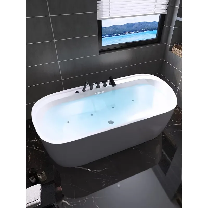 Back To Wall Luchtbel Rechthoek Bad Whirlpool Bad Inloopbad