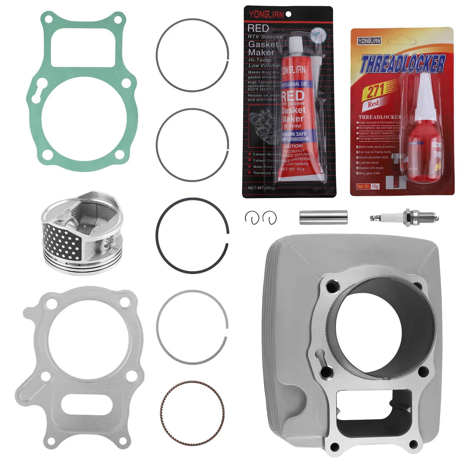 

Cylinder Jug Piston Top End Kit For Honda TRX 250EX 250X Recon 250 72mm Big bore