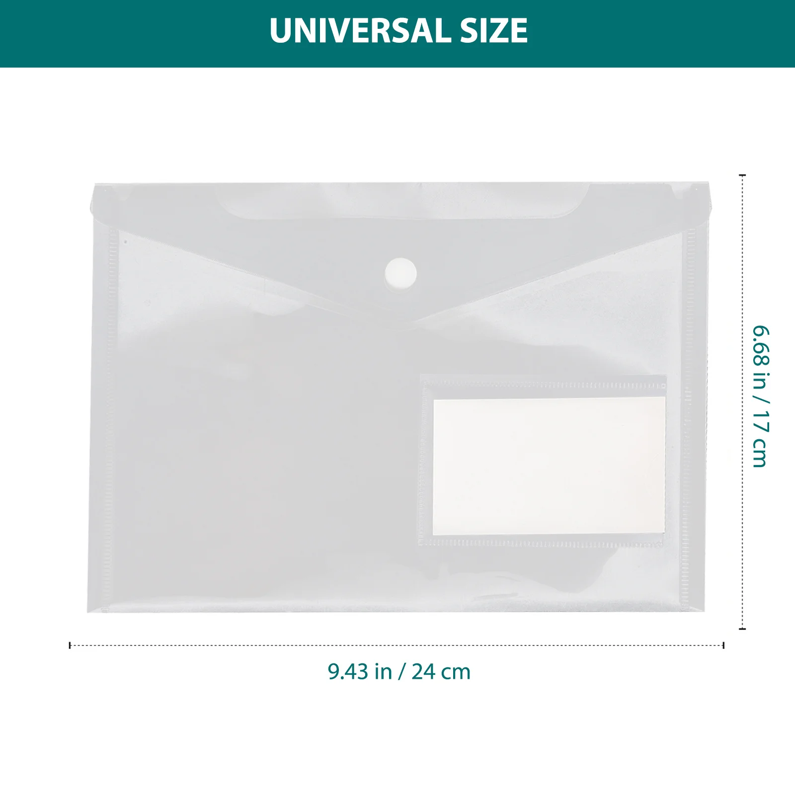 20Pcs Transparent File Organizer A5 Document Storage Bags Snap Button Closure Portable Document Holder for Receipts Tickets