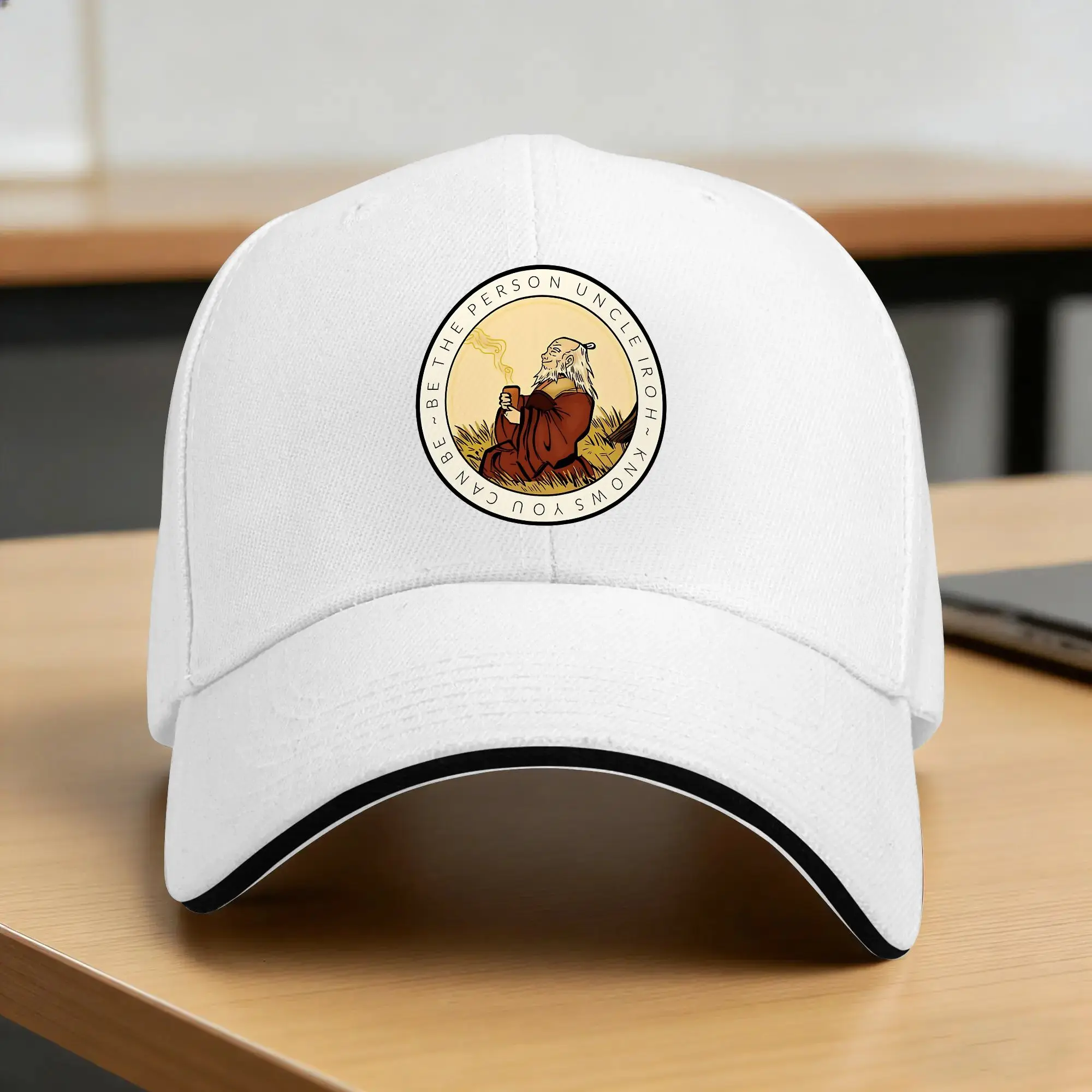 Summer Avatars Airbender Uncle Iroh White Lotus Baseball Cap  Tennis Skate Casual Custom Logo Sun Trucker Hat Men Women Hot Sale