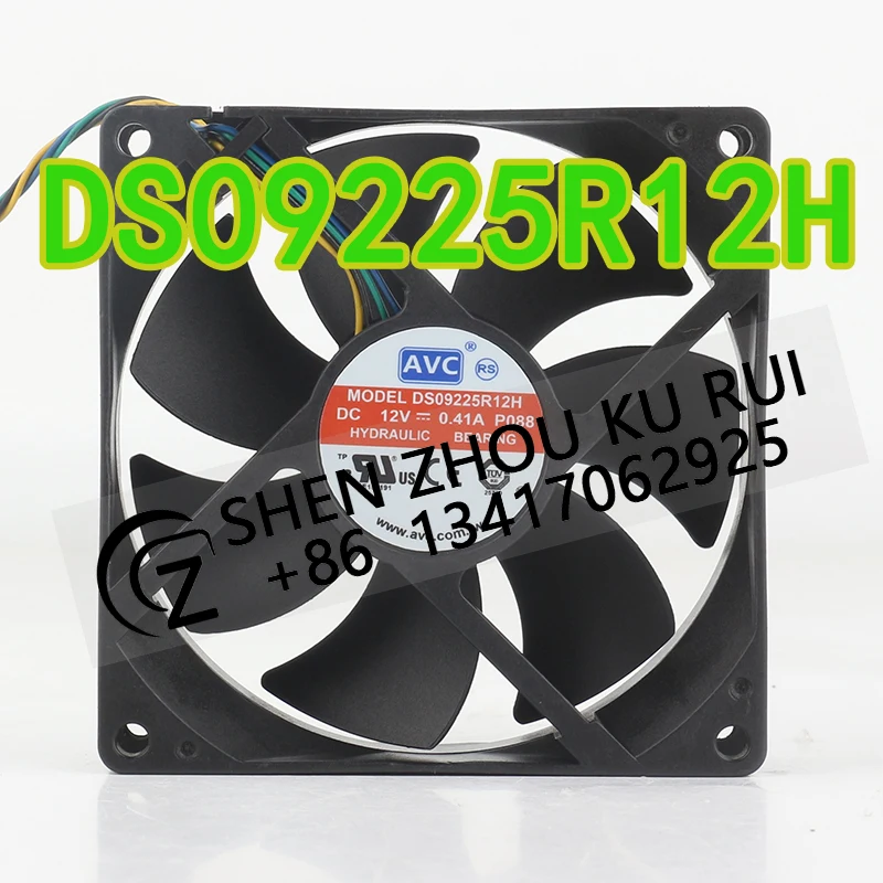 AVC 92X92X25MM DS09225R12H 9025 9CM 12V 0.41A PWM CPU case high-performance fan for large air circulation cooling