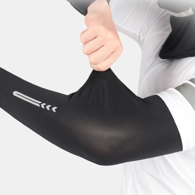 Arm Sleeves Solid Color Running Fishing Sunscreen Sleeve Summer Cool Quick Dry Breathable Ice Silk Cycling Equipment