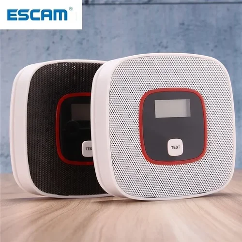 ESCAM LCD CO 일산화탄소 가스 경보 센서, 중독 연기 가스 테스터 감지기