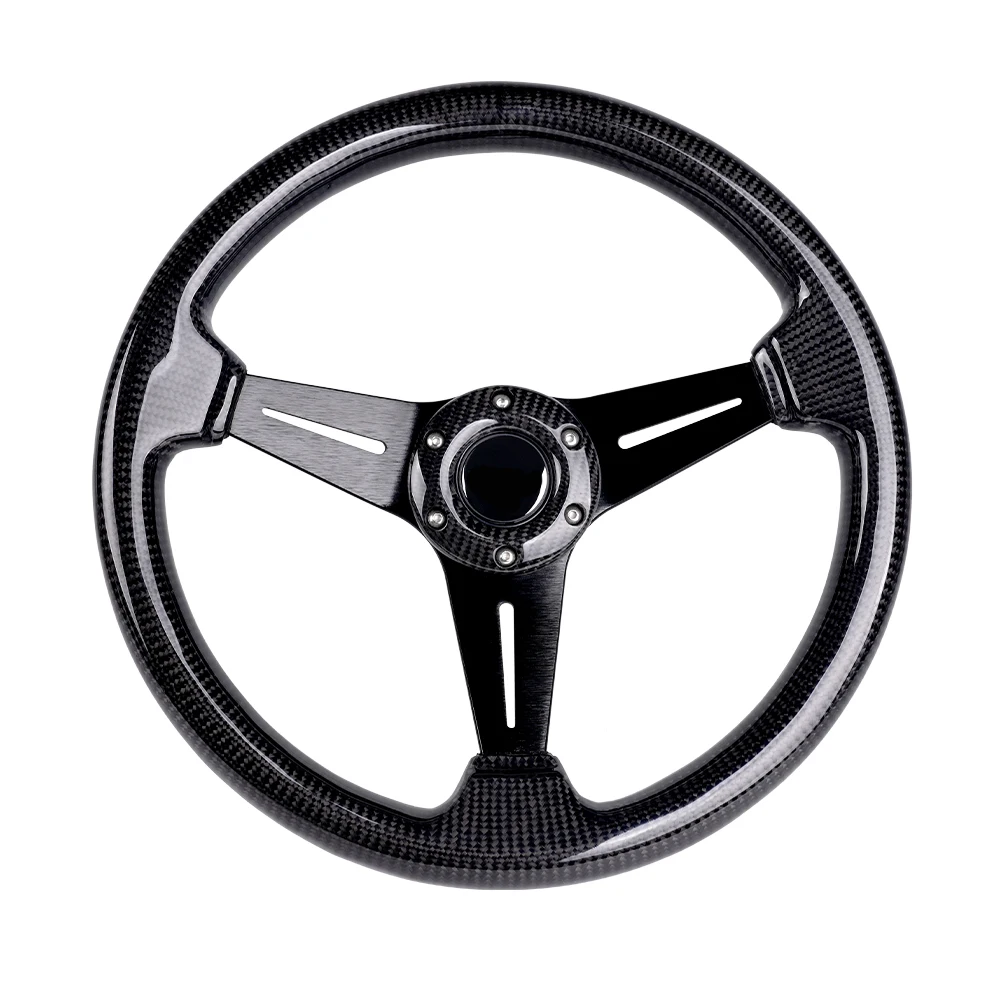 Volante Universal de carreras de 350mm y 14 pulgadas, volante JDM de fibra de carbono, novedad