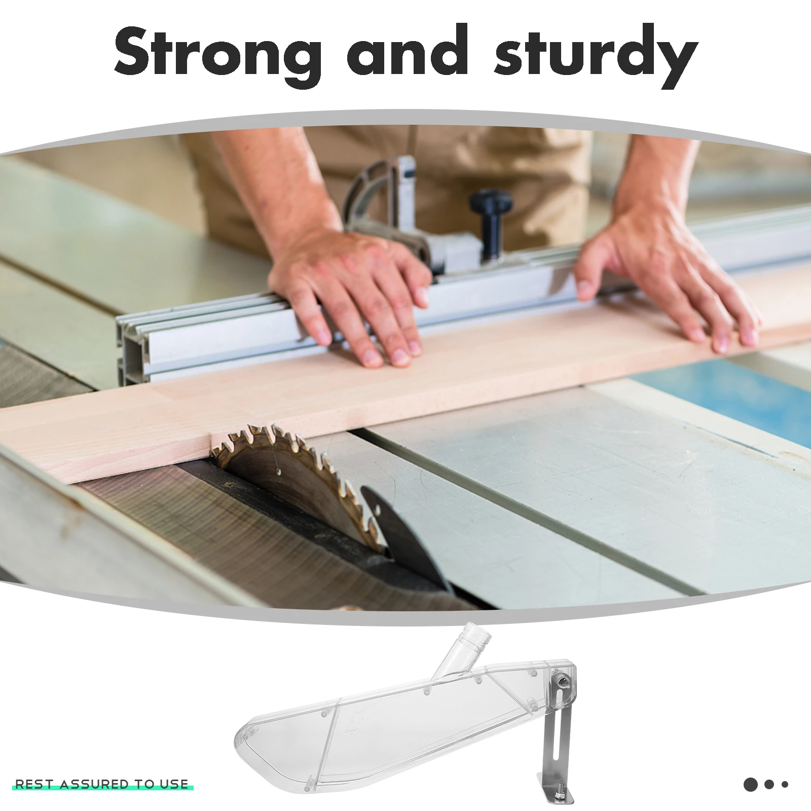 

Table Saw Protective Cover Transparent Dustproof Woodworking Accessory Safeguard Splitter Universal Fits All