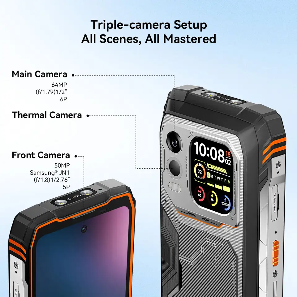 Blackview XPLORE 1 Pro 5G Rugged Smartphone, 20000mAh Battery,Dimensity 7050 6nm,16GB RAM, 512GB ROM ,Android15 NFC Phone 6.78" - 6