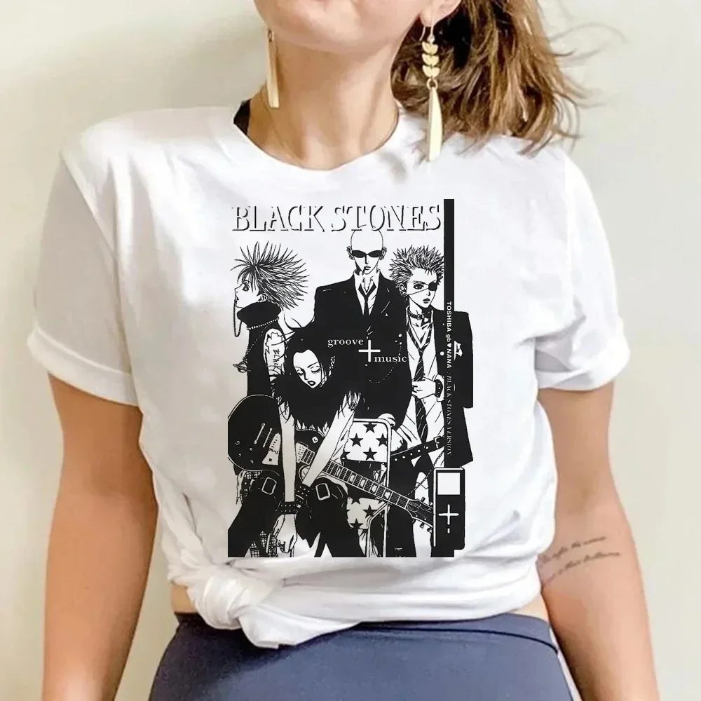 NANA Japanese anime T-shirt cartoon print unisex top black stone street sports shirt women's T-shirt women