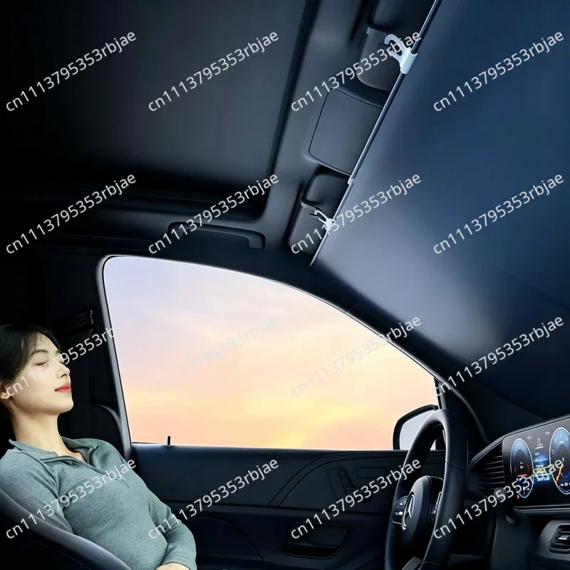 Car Front Windshield Sunshade, Premium Cloth UV Protection, Summer Insulation Curtain, Universal Fit for Cars