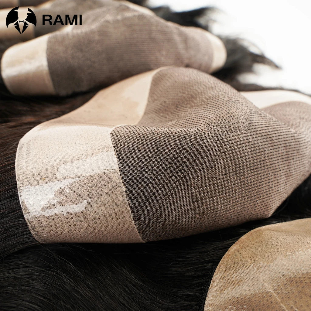 Human Remy Hair Mono Man Hair Wig Toupee 7x9 6inch D7-3 Mono+NPU Base In Stock Wholesale Color 1B