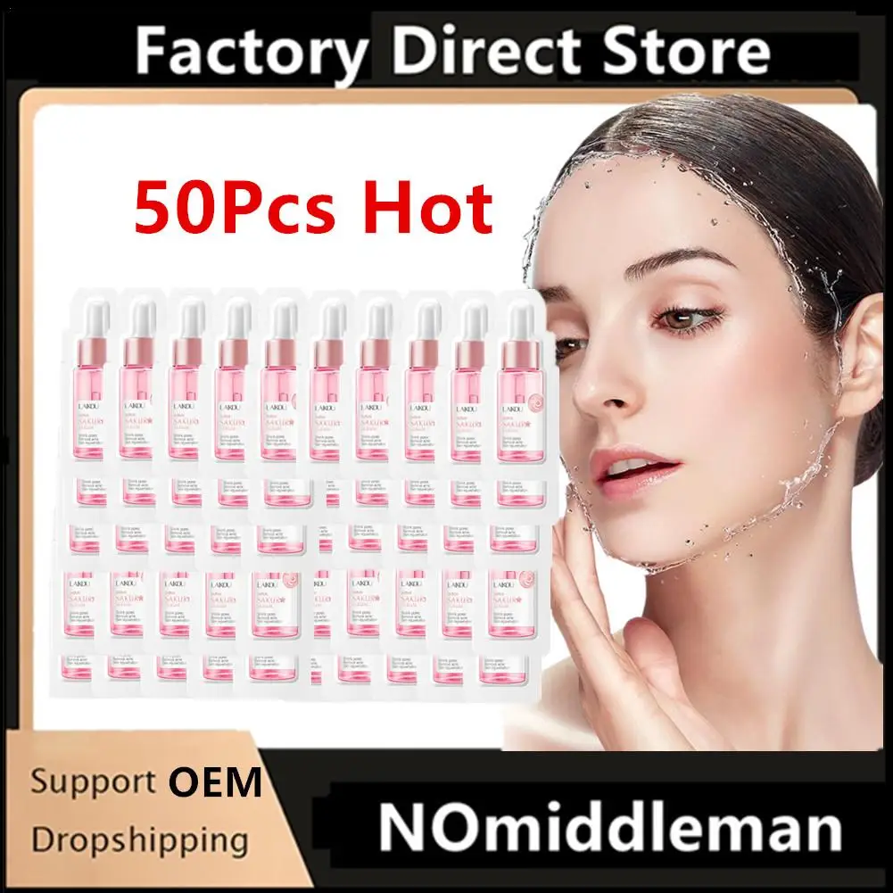 

50Pcs 1ml Serum Japan Essence Moisturizing Hyaluronic Acid Pure Brighten Skin Tone Face Serum Care Skin Facial Care Face Care