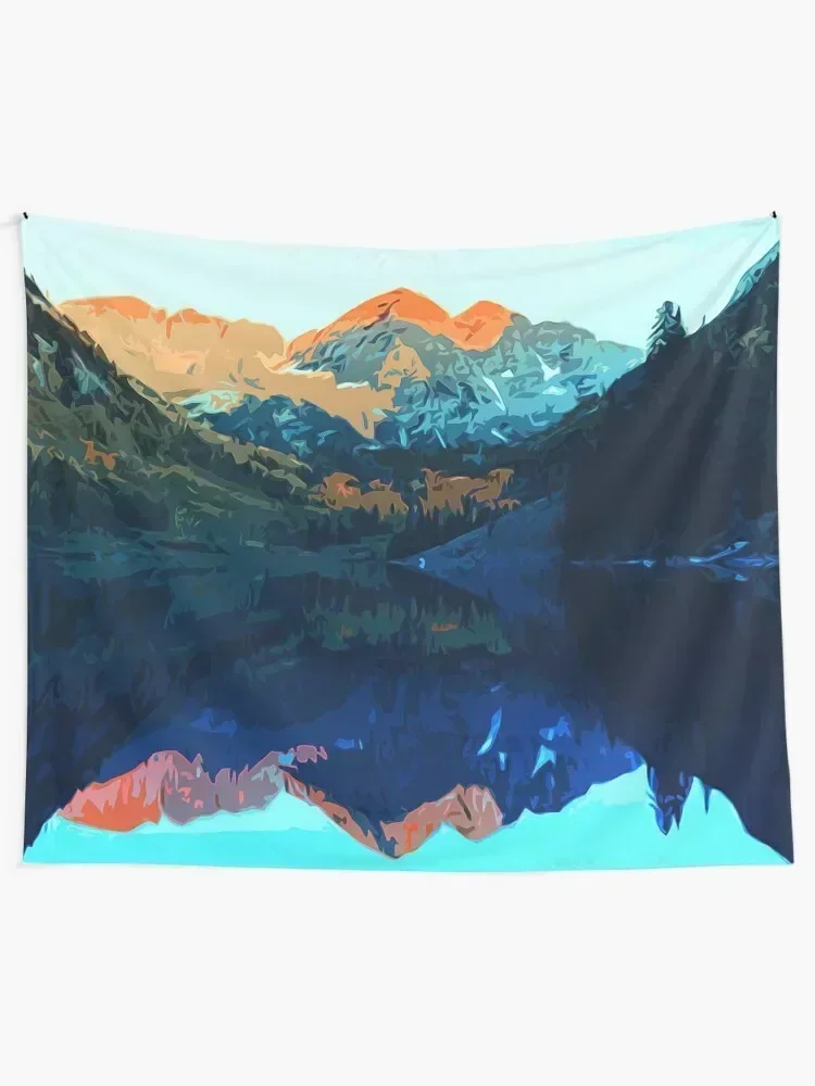 The Wonderful Maroon Bells - Landscapes of USA Tapestry Wall Hanging Room Decor Tapestry