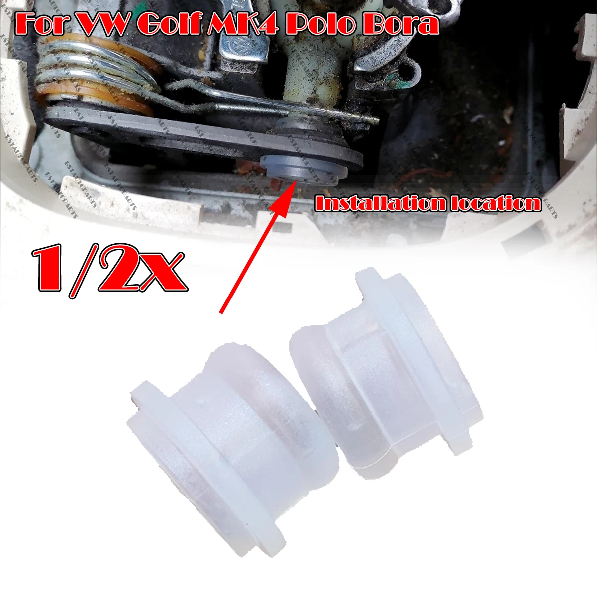 Manual Gear Shift Lever Cable Bushing Repair Kit For VW Golf MK4 MK5 Polo Bora Gearbox Selector End Linkage Rubber Sleeve Fix