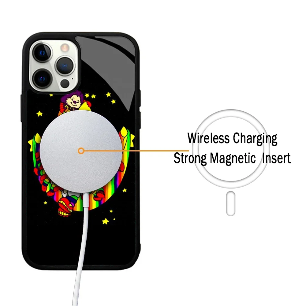 Rainbow Brite DIY Phone Case For IPhone 11 12 13 14 15 Plus Pro Max Mirror Acrylic Cover For Magsafe Wireless Charging