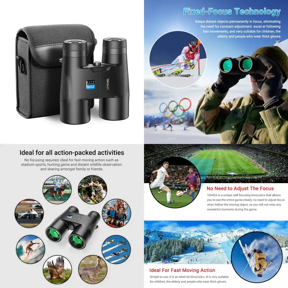 APL RB10X42A Premium Binoculars 10X42 Always in Focus for Action Observation