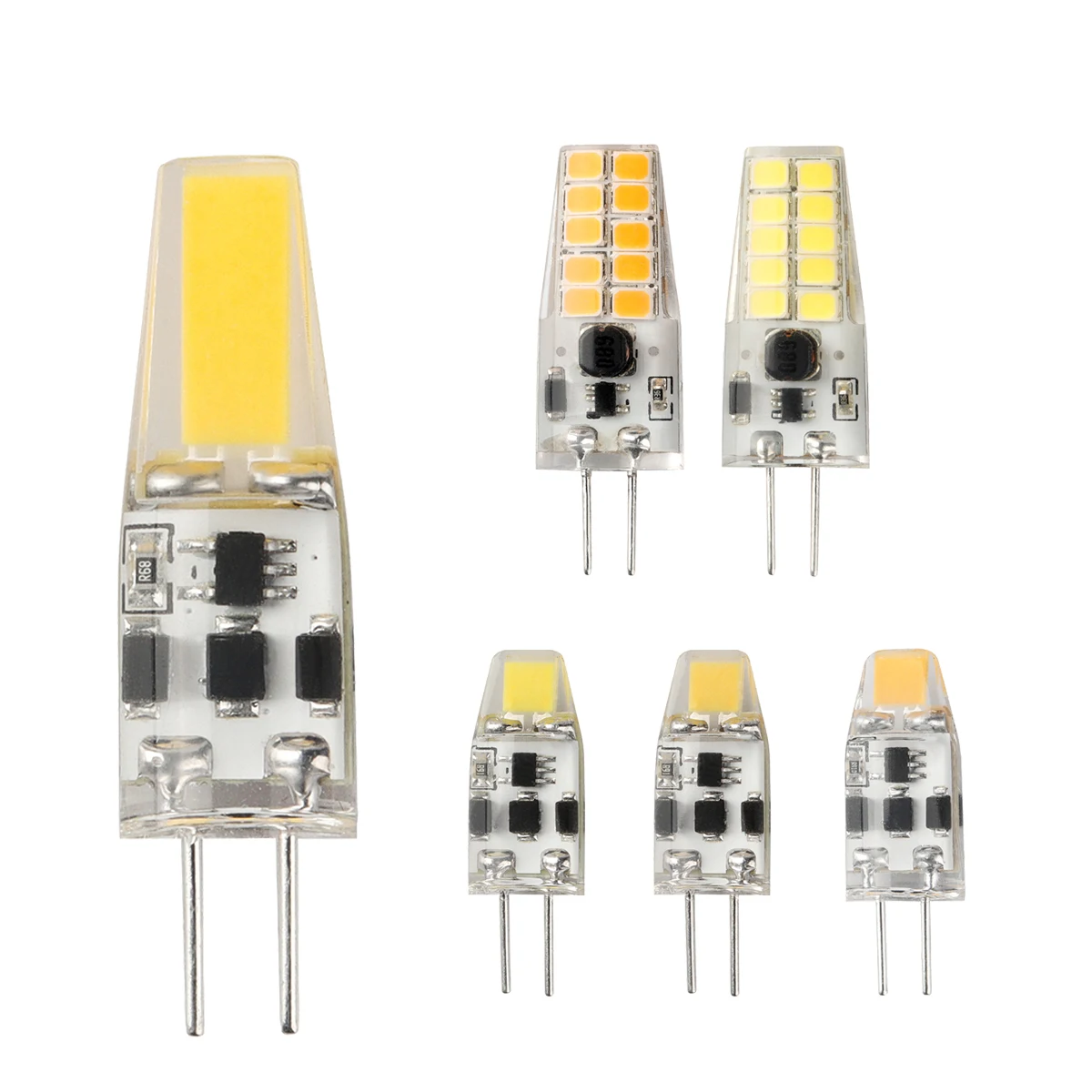 Lámpara LED Mini G4 de 12V, lámpara regulable de 1W, 2W, 3W, COB, CA, CC, 12V, COB 360, reemplazo de luces halógenas, 2 piezas