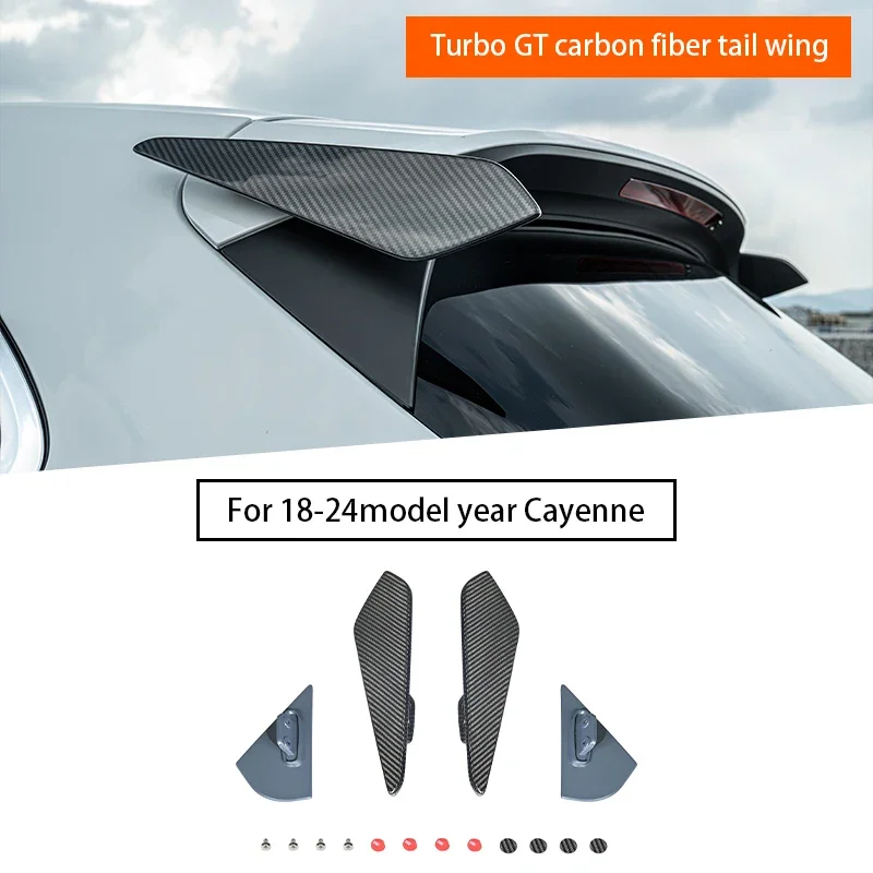 

Dry Carbon Fiber Car Rear Roof Spoiler Rear Trunk Wing Turbo GT Rear Wing For Porsche Cayenne 9Y0.1 9Y0.2 2018-up