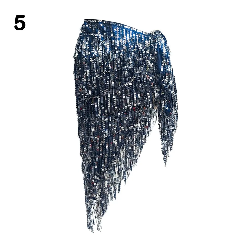 

Dancer Tassels Sequin Fringed Skirts Sequins Bohemian Belly Dance Belt Sexy Dancer Skirt Women