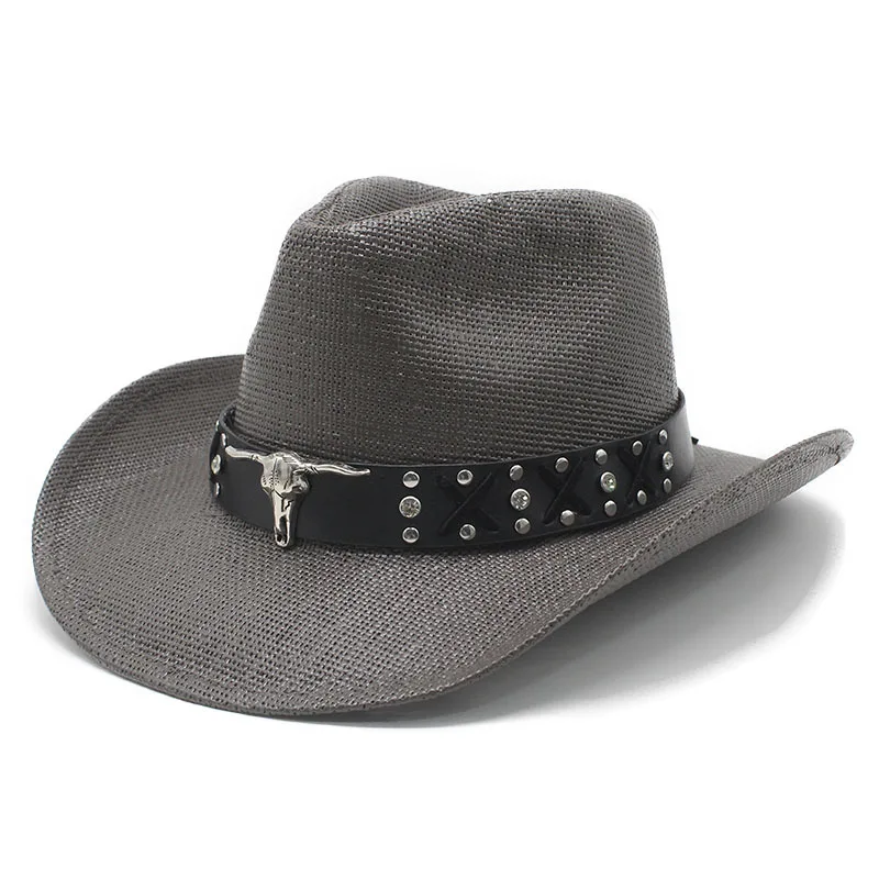

Новая ковбойская шляпа в западном стиле, пляжная шляпа, соломенная шляпа-панама для мужчин и женщин, американская высокая ковбойская шляпа