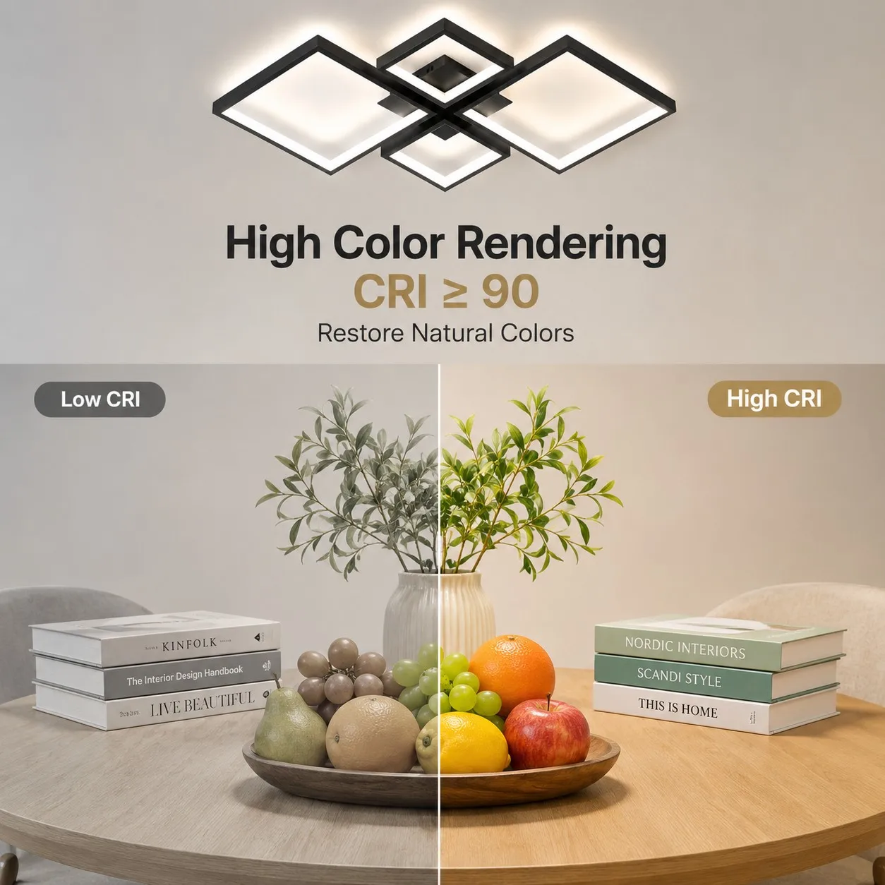 LED Ceiling Light Modern Nordic Lamp 110V 220V APP Remote Control 3 Colors Dimmable