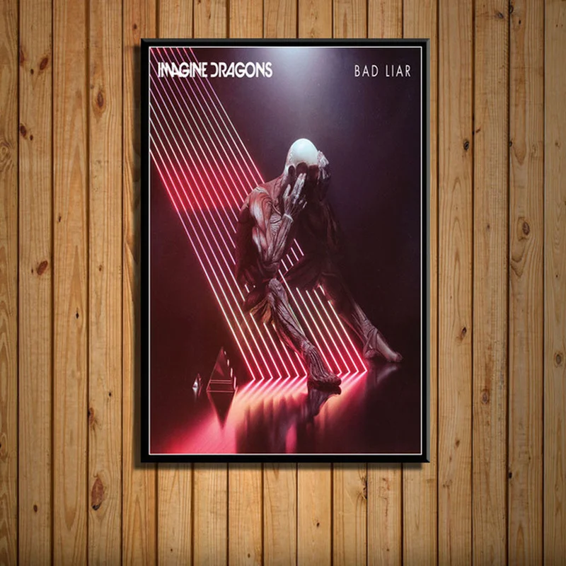 تخيل التنين الموسيقى ألبوم تاريخ غطاء ملصقات الفن حائط لوح رسم الفن يطبع صور لغرفة المعيشة ديكور المنزل الحديث #5