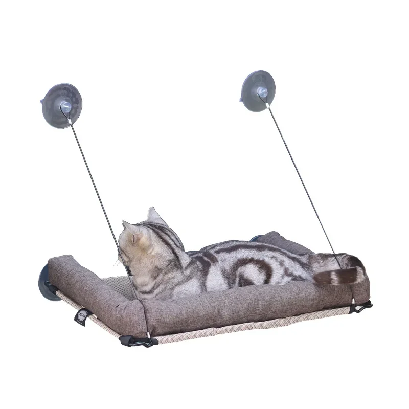 

Cat hammock, suction cup type, hanging nest pet bed, mesh removable and washable, cat cage