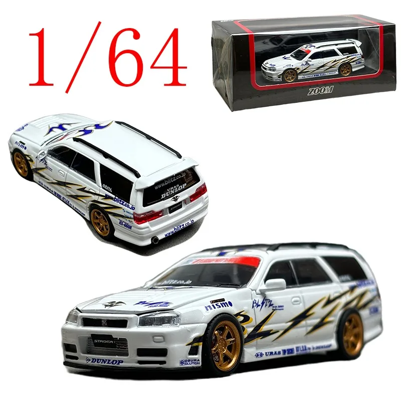 

Zoom литой под давлением масштаб 1/64 модели автомобилей Nissan из сплава Nissan GTRR34 Stagea1iWC34 260RS Crock Wagon белые коллекционные игровые транспортные средства