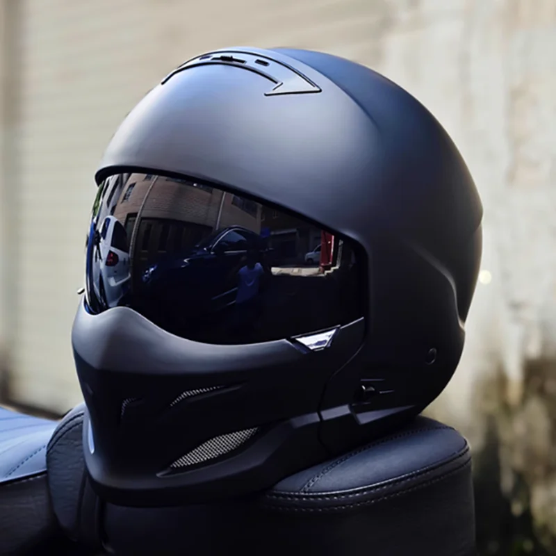 

Модный дизайн, полнолицевой мотоциклетный шлем «Скорпион» с темными линзами и прочным корпусом для повседневных городских поездок, унисекс