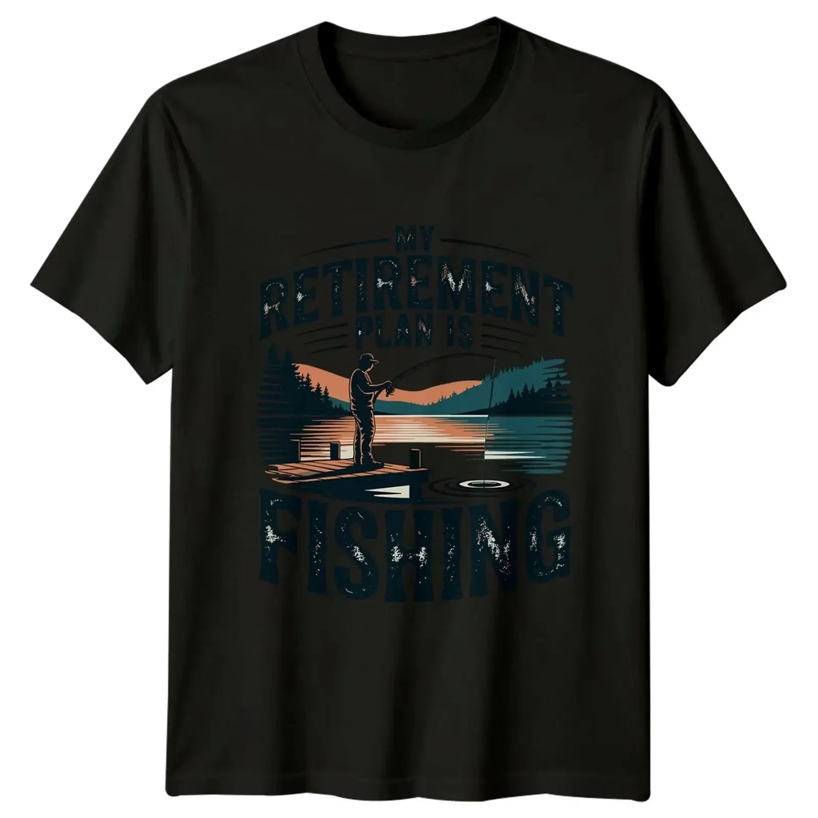 Mein Ruhestandsplan ist Angeln T Shirt Ruhestand Geschenk für Sie und Ihn vintage Washed Breathable Stylish Unisex