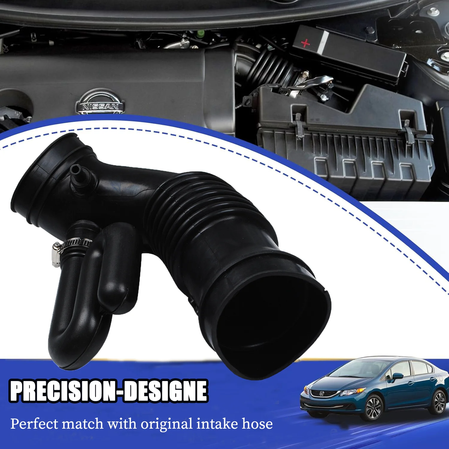 

Tucson 28140-1F080 Air Intake Siliconen Slang Replacement - Compatible 281401F080 OEM Quality Engine Air Duct Pipe