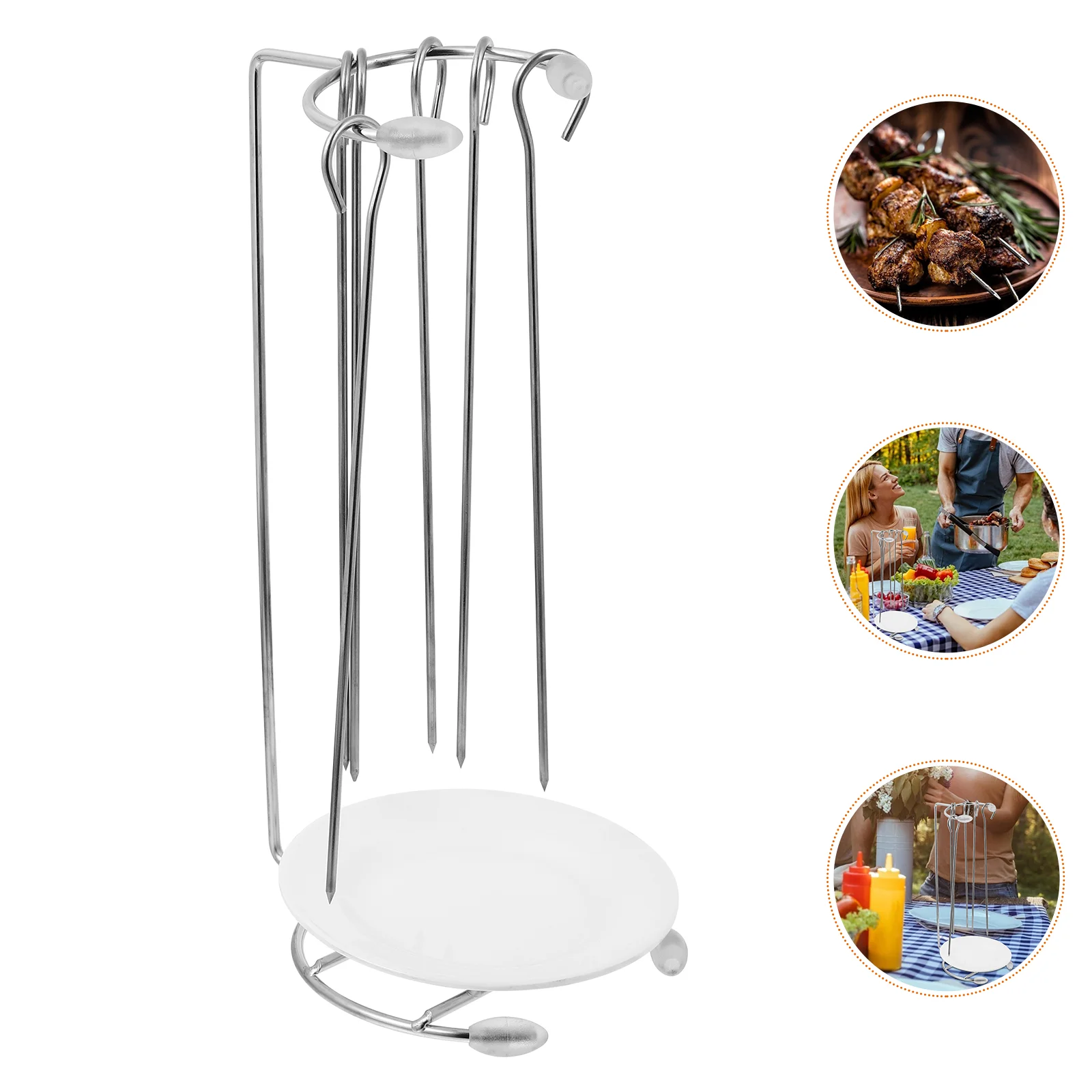 Roast Rack Hanger Reusable Grilling Skewers Coat Stand Stainless Steel Hanging for Bracket Xiang