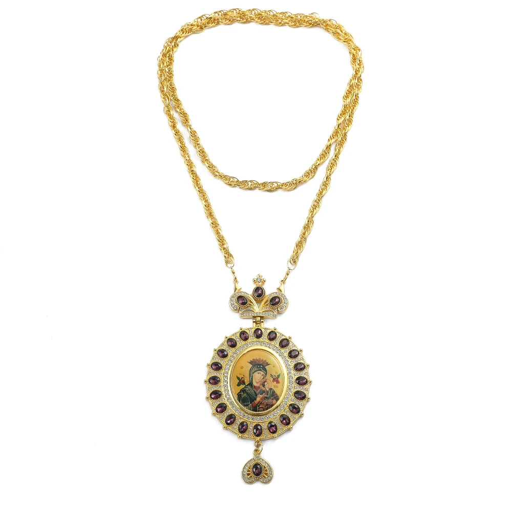 Timeless Keepsake for Believers: Orthodox Church Cross Pendant Father\'s Chest Pendant Religious Ritual Necklace