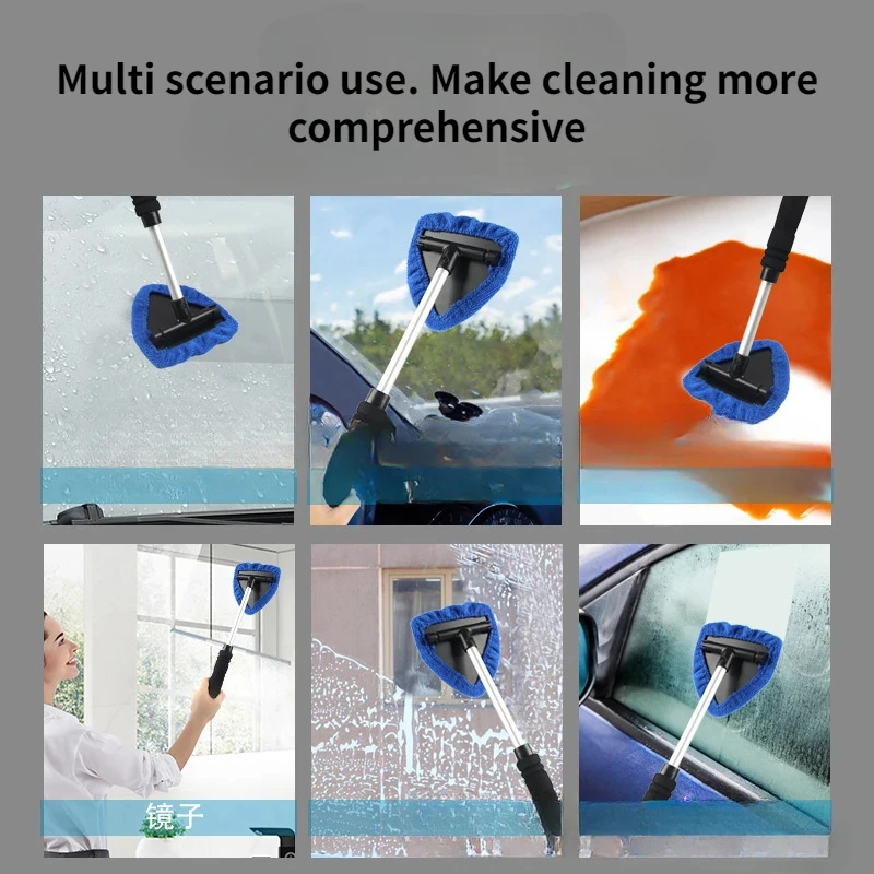 Car Windshield Window Cleaner Brush Telescopic Glass Cleaning Wash Tool Scraper Wiper Auto Window Anti-fog Defogging Brush