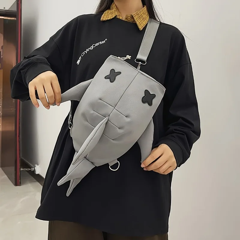Japanischer New Shark Rucksack, vielseitiger Rucksack mit großer Kapazität für Paare, lässige Reise-Trend-Umhängetaschen für Herren – Detail 2
