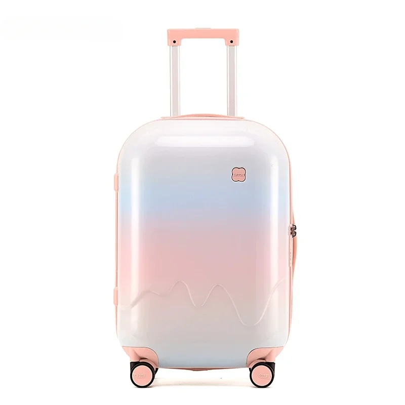 

Suitcase Women's high-value trolley 20-inch boarding Student password gradual change color suitcase 28