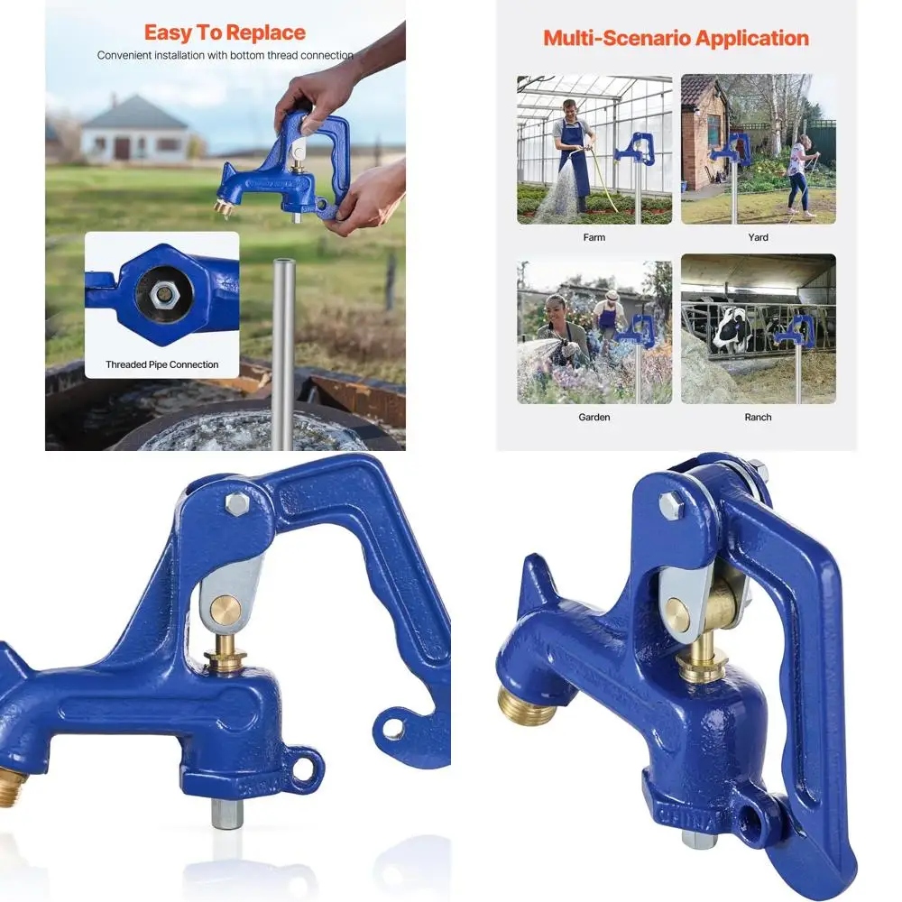 

Frost-Resistant Outdoor Faucet with 1 NPT Galvanized Pipe Thread and 3/4 Hose Connection for Irrigation Use