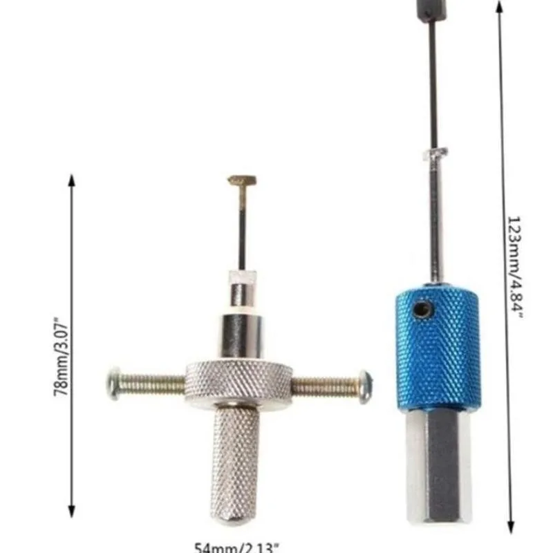 Locksmith Maintenance Set, Dual Screw Adjustment, Precision Thin Rod, Textured Grip, For Spring‑less Leaf Lock Repair Task
