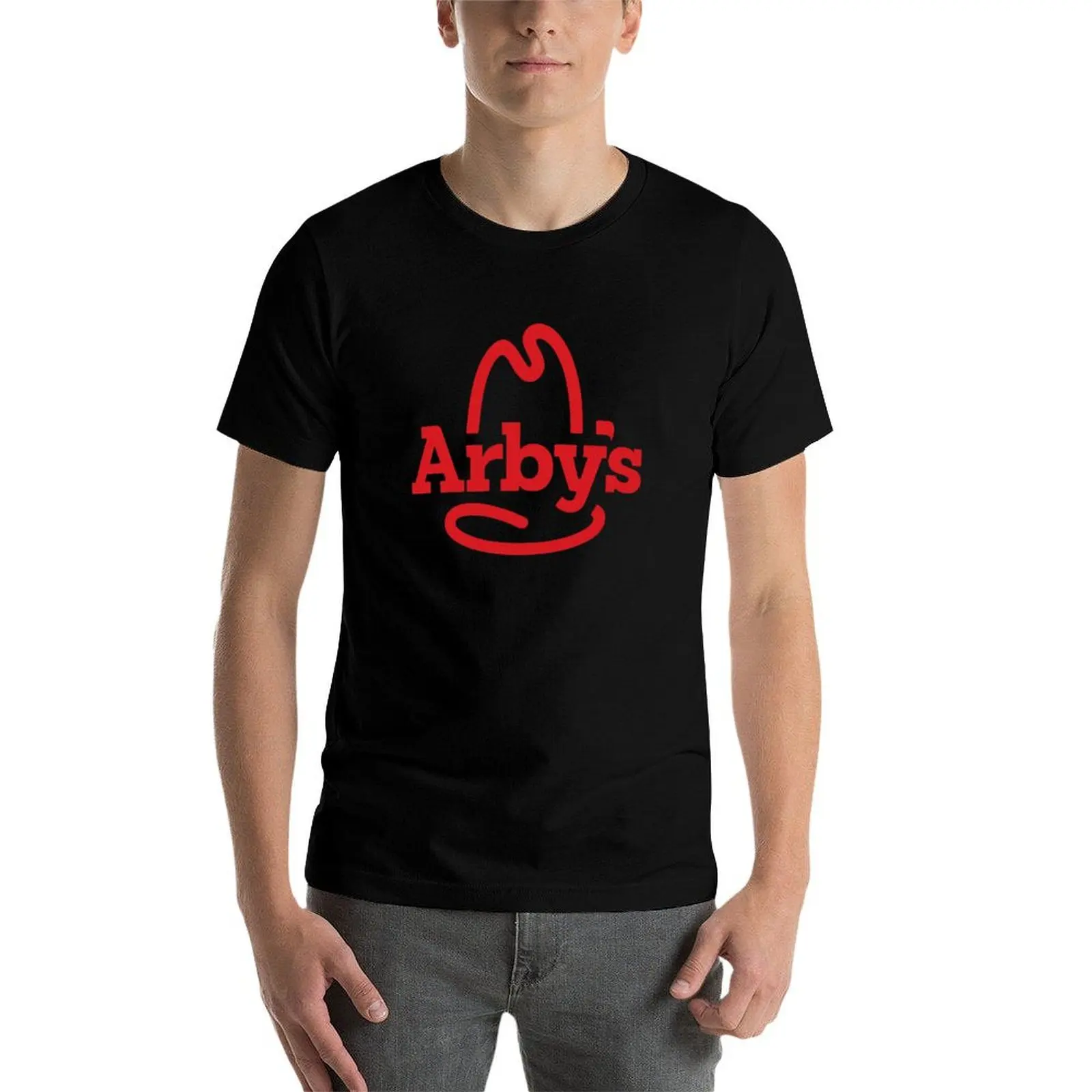 تي شيرت Arby's للرجال من القطن الناعم المطبوع تي شيرت للرجال