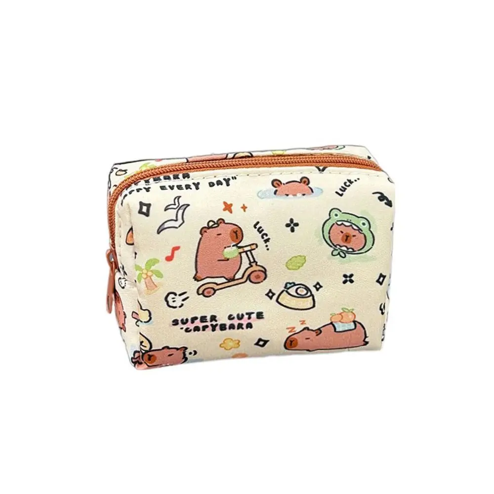 

Zipper Capybara Coin Purse Wallet Money Bag Coin Pouch Capybara Purse Bag Protective Case Canvas Capibara Earphone Case Outdoor
