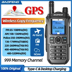 Baofeng UV-21 Pro Walkie Talkie GPS Long Range Mutli-Band Wireless Copy Frequency Type-C Charger Upgrade UV-17 PRO For Hiking